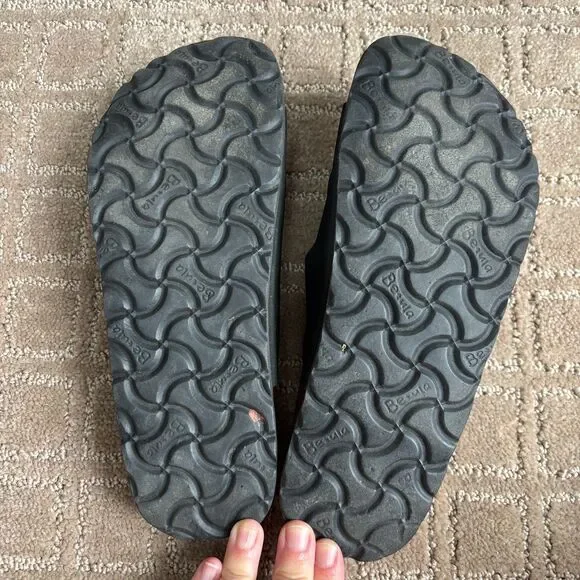 Betula Birkenstock Triple Strap Buckle Sandal Womens 5 Black Slip On Casual Boho - Picture 7 of 8